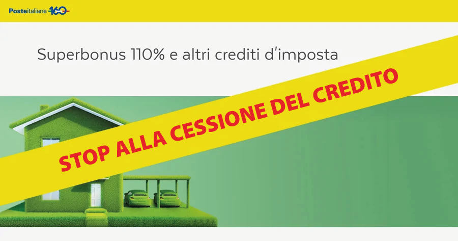 Superbonus e Bonus edilizi: stop alla cessione del credito a Poste Italiane